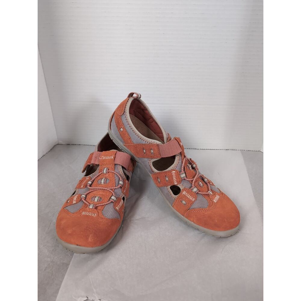 G.H. Bass & Co. Branson Women’s Sport Sandals 10M Orange Suede Mesh Closed...